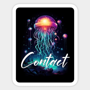 Jelly fish contact Sticker